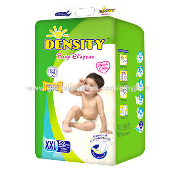 XXL Size Breathable Baby Diapers with One-side Waist Band, High Absorbency, Hook-and-Loop TapeNew