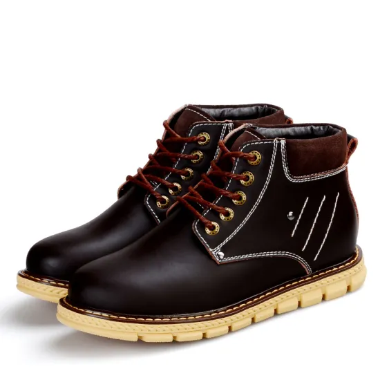 Cowboy High Heel Leather Shoes Boots Men