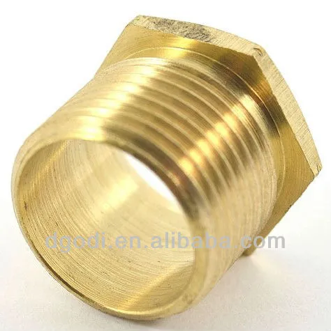 brass hex threaded male bush