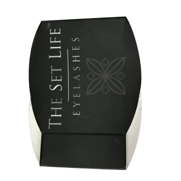 Black Matte Lamination Acrylic Tray Eyelashes Paper Box