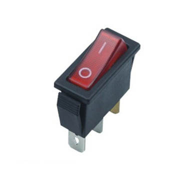 3 pin on/off safety rocker switch with red light indicator