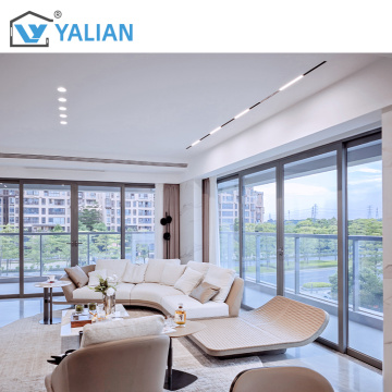  Sliding Patio Doors Waterproof Double-Hinged Aluminum Glass Sliding Door Factory