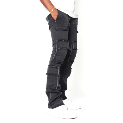 Washed Men's Pants & Trousers Fashion Jeans