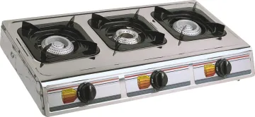 Table gas cooker burner stainless steel top