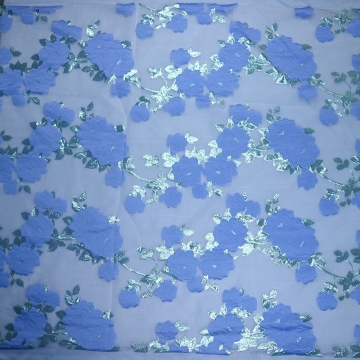 Hijau Biru Floral Jacquard Brocade untuk Pakaian