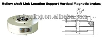 hollow shaft link location support vertical magnetic powder brakes