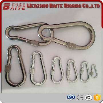 electric galvanized Spring Hook With Screw Stainless Steel Snap Hook with screw