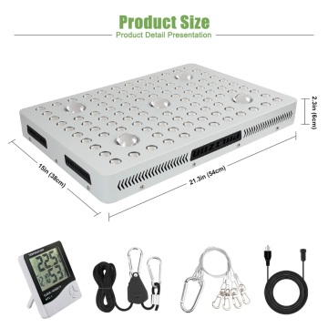 Luz de cultivo LED COB de espectros ajustables