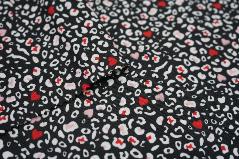 Polyester Spun Yarn Twill Print Fabric