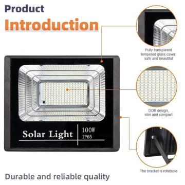 Luz de inundação de LED solar brilhante ajustável