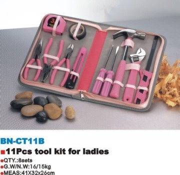 oem factory 11pcs ladies pink tool kit