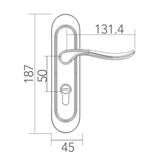 Lock moderno de puerta silenciosa simple
