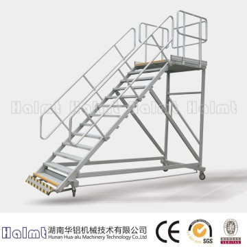 Mobile aluminium work platform ladders
