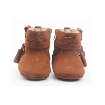 Wholesale Top Quantity Soft Winter Leather Baby Boots