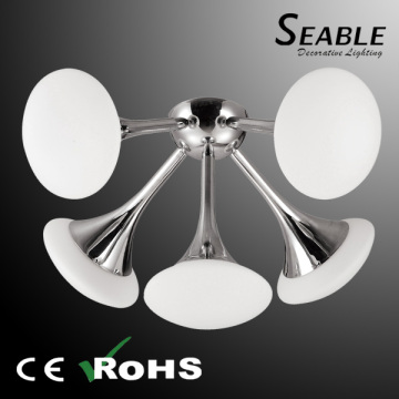2016 Small mushrooms decorate glass ceiling light for living room