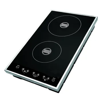 Hotel Apartment Smooth Ceramic Electric Induction Cooktop with Two Burners