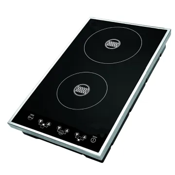 Hotel Apartment Smooth Ceramic Electric Induction Cooktop with Two Burners