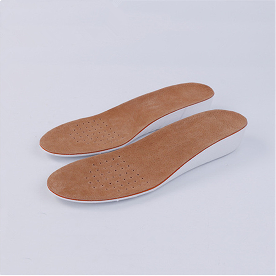 Pigskin insole EVA insole height increasing silica gel insoles flat bottom surface pigskin gelatin orthotic insoles three kinds