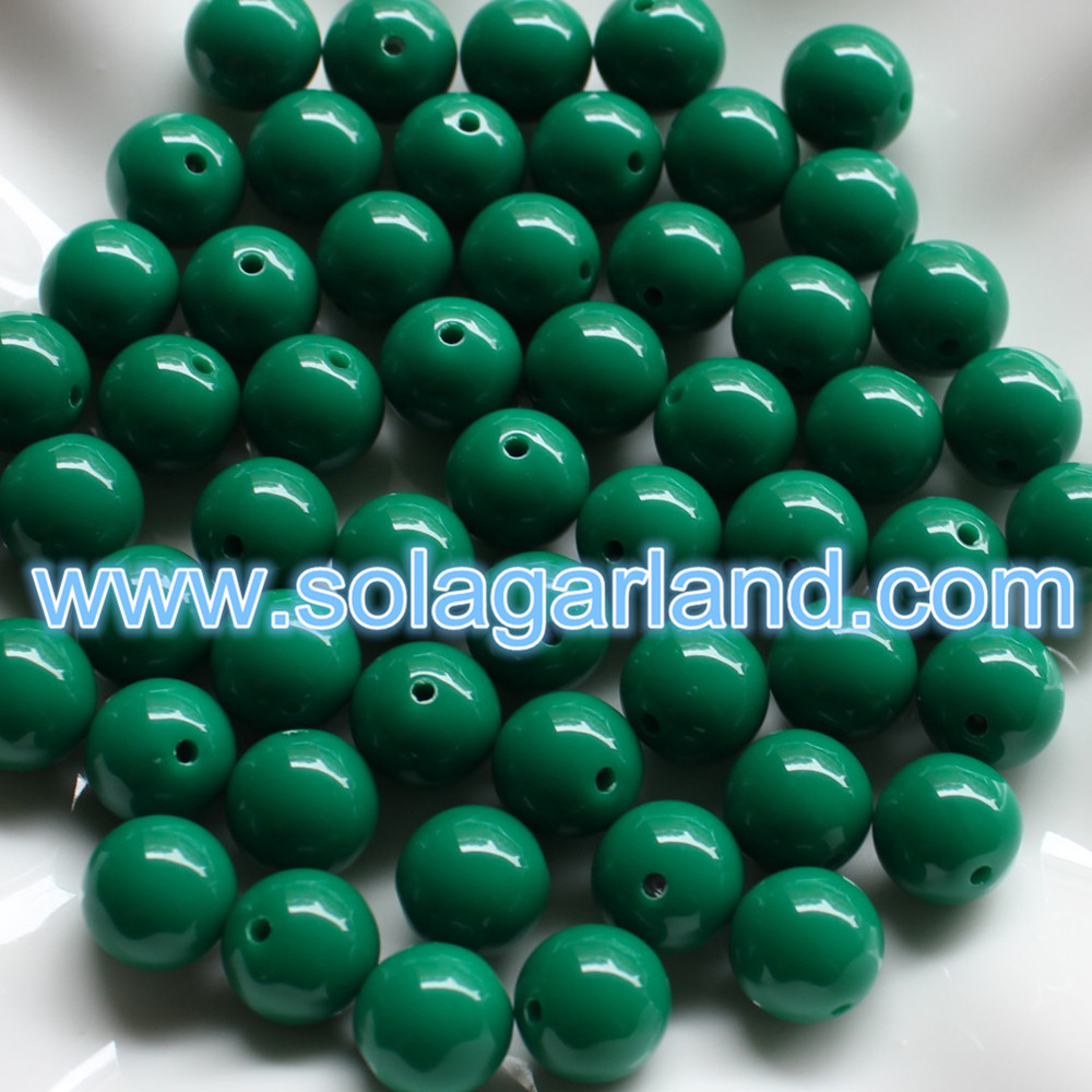 Acrylic Round Loose Beads