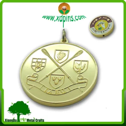 custom metal gold mini medal 