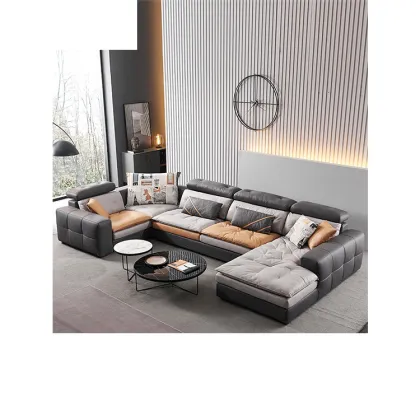 Chinese Curved Sectional Wooden Royal Furniture Sofa Set
