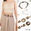 Sustainable Coir Rope Waistband with Floral Rose Details