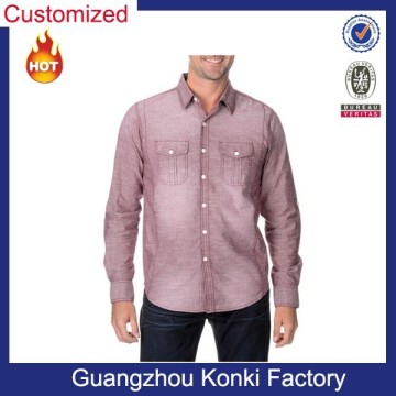 Men's Distressed Button-down Shirt