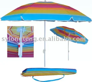 1.8 meters 160G polyester umbrella beach parasol with metal tilt