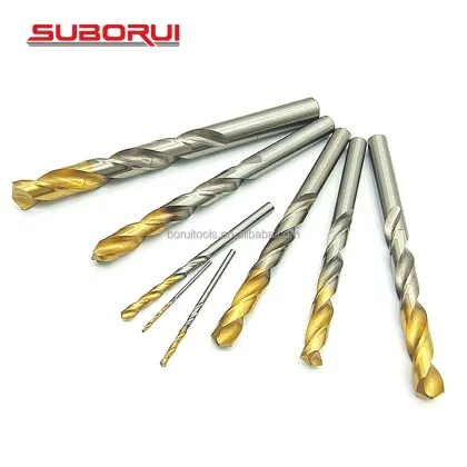 SUBORUI Custom Drill Bits: HSS Co M35 M2 Cobalt Steel Titanium Nitride Coated Metal Drill Bits for Industry