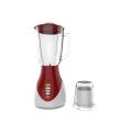 Stainless steel blender with glass jar