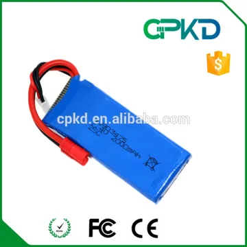 Custom battery hot sell battery 903475 7.4v 2000mah lithium polymer battery 25C for rc helicopter and mp3 player