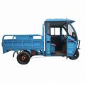 Blue windproof and rainproof electric tricycle