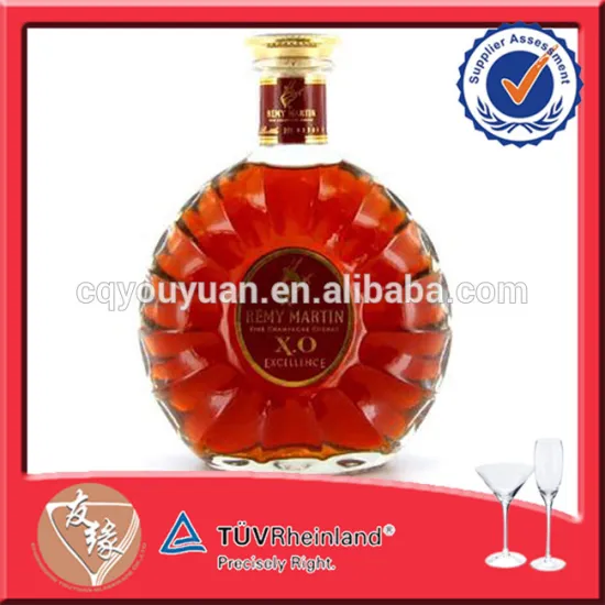 Super Flint Glass Flat Xo Bottle Glass Voss Glass Bottles 750 ML