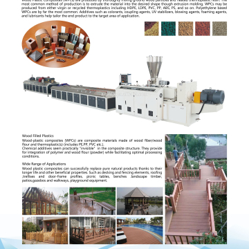 Wood Plastic Compound Profiles Extrusion Line