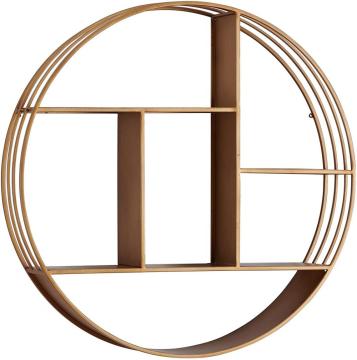 Metal Gold Circular Floating Shelf