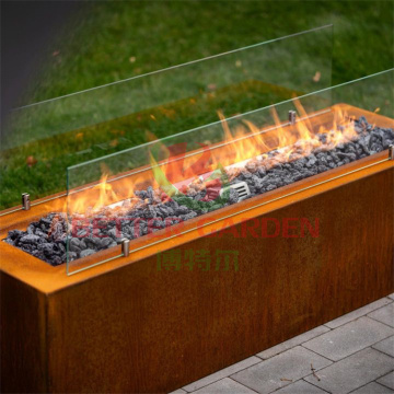 Corten Steel Gas Fire Pit: Outdoor Heating and Gathering Solution