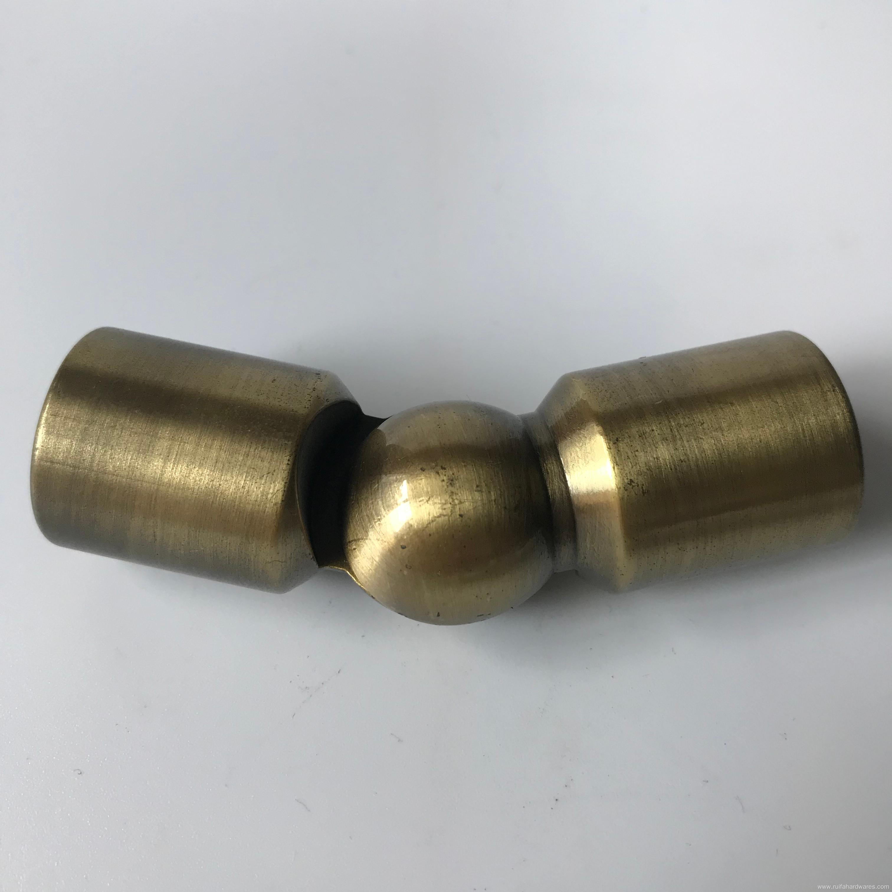 25mm Adjustable Gold Round Pipe Connector