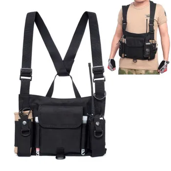 Wholesale Tactical Vest with Radio Harness and Holster for Outdoor Training