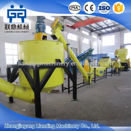 Complete recycle pet bottles scrap washing line