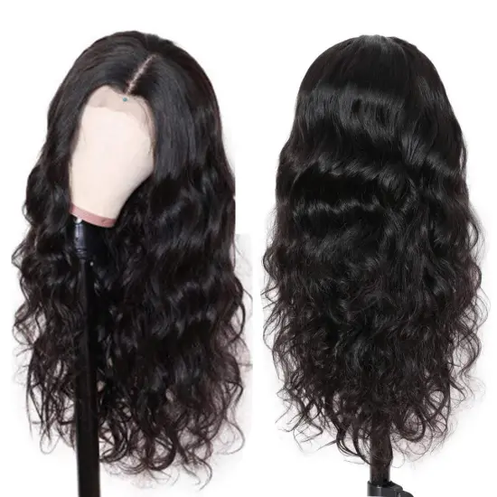 Flash Sale Body Wave Lace Closure Wig Human Hair Body Wave 4x4 Lace Closure Wig Middle Part 180% Thick Full Density Hair Wigs