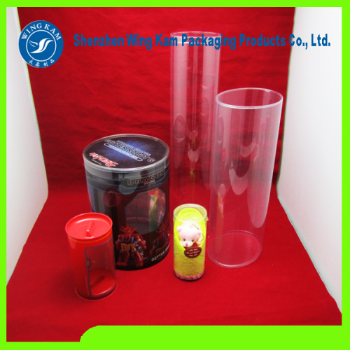 Pretty Clear Plastic Cylinder Packing for Food with Factory Pricing and Iinjection Caps