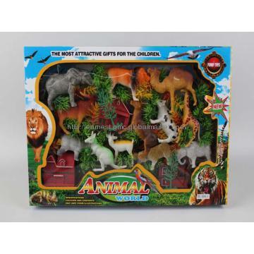 Plastic animal with map like zoo for kid