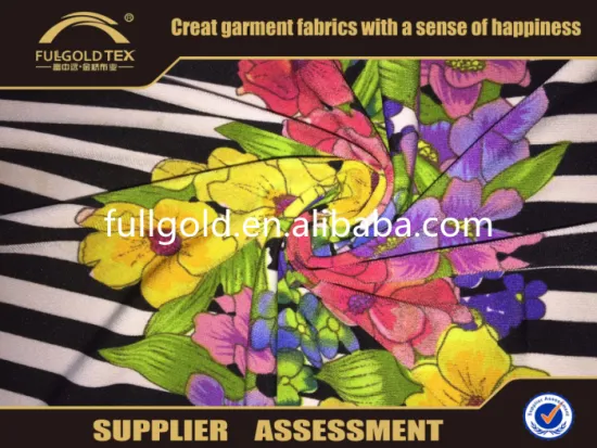 2016 Trendy Design ComFortable Knit ITY Print Fabric Casual Girl Dress                        
                                                Quality Choice