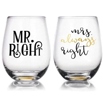 custom clear glass stemless wine tumbler