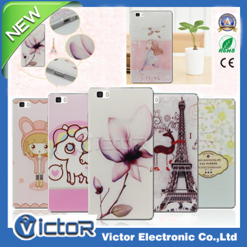 Hot selling mobile phone gel soft printing TPU IMD case for huawei P8 lite