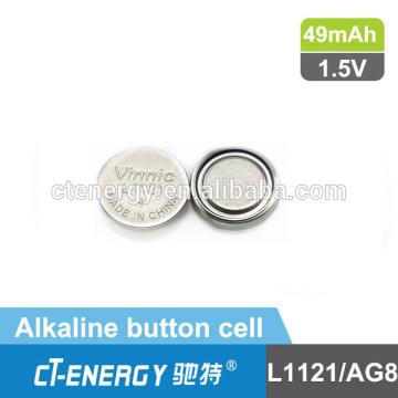 flashing pins battery 1.5V button cell L1121 Ag8 battery manufacturer