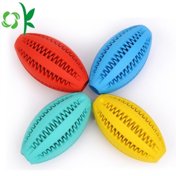 Rugby Chew Toys Tooth Silicone Training Dog Balls