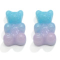 Hot Sell Gummy Bear Resin Cabochon Gradient Ramp Color Flatback Animal Charms for Key Chain Drop Earring Making