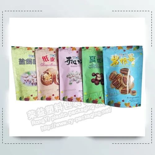 Stand up Ziplock Dried Nuts Packaging Bags/Pouches