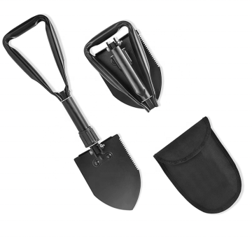 Johold High-Quality Carbon Steel Folding Camping Shovel with Carry Bag